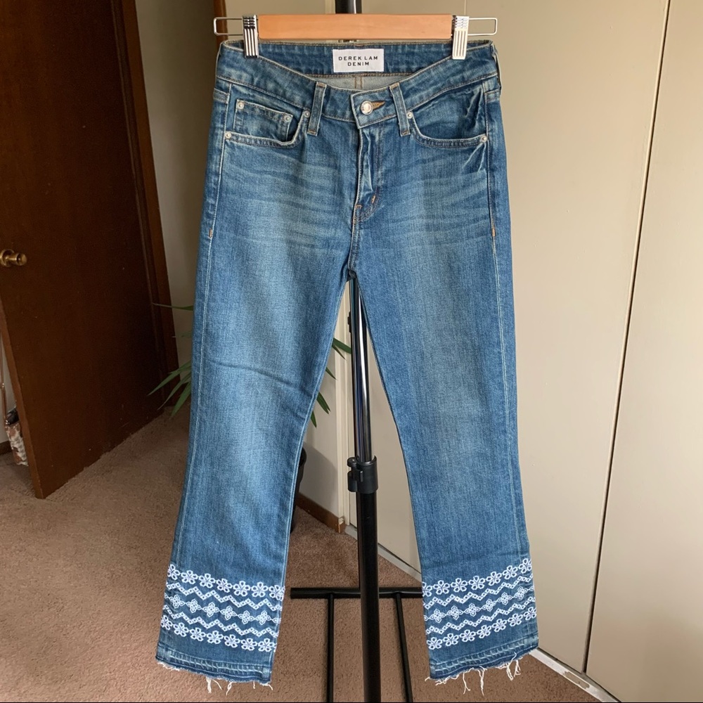 Derek Lam Mid Rise Flare Jeans 25